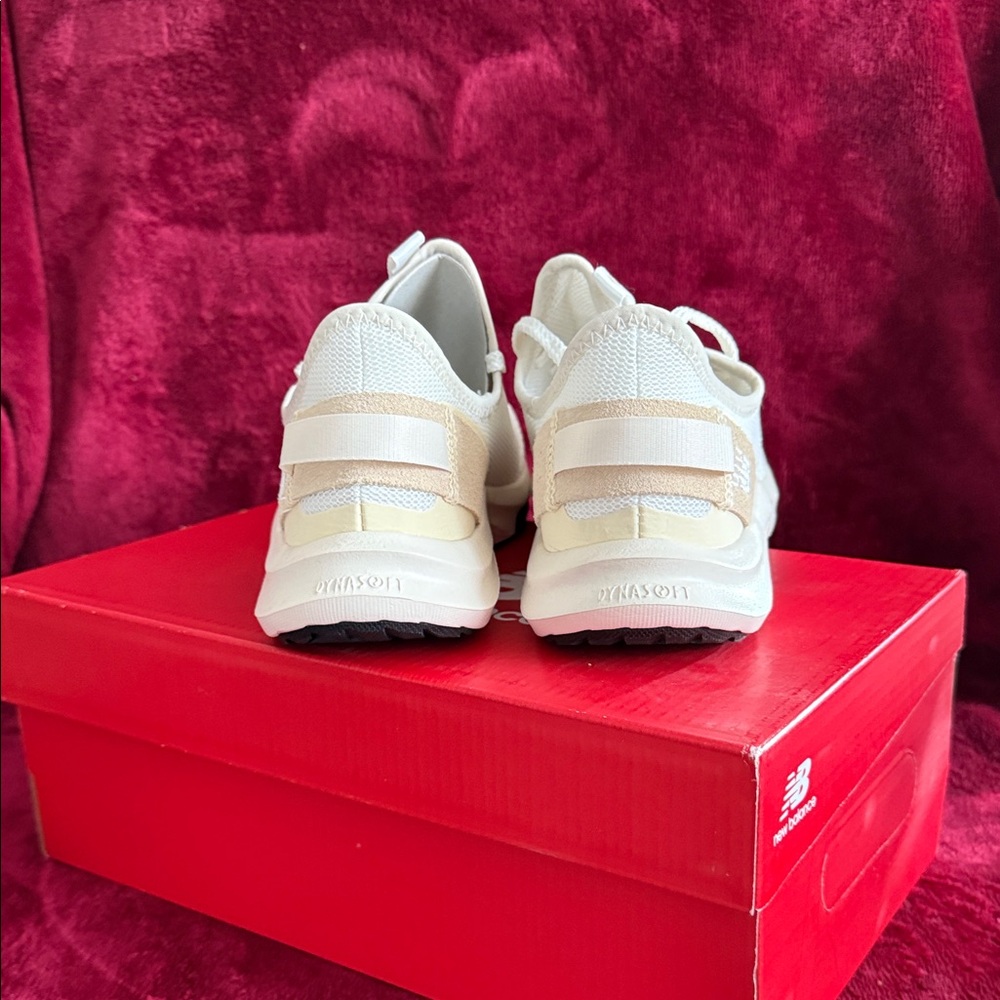 New Balance Women's Beige and White Sneakers - Picture 3 of 5
